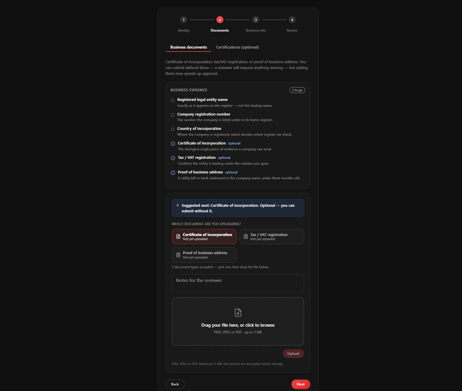 Company — Business documents