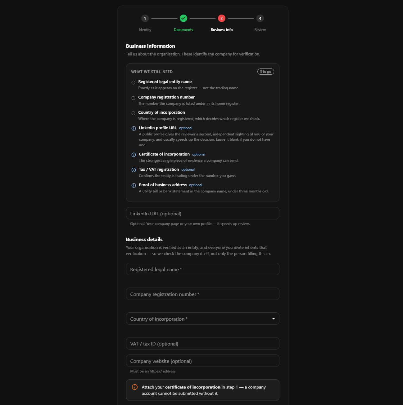 Company — Business information