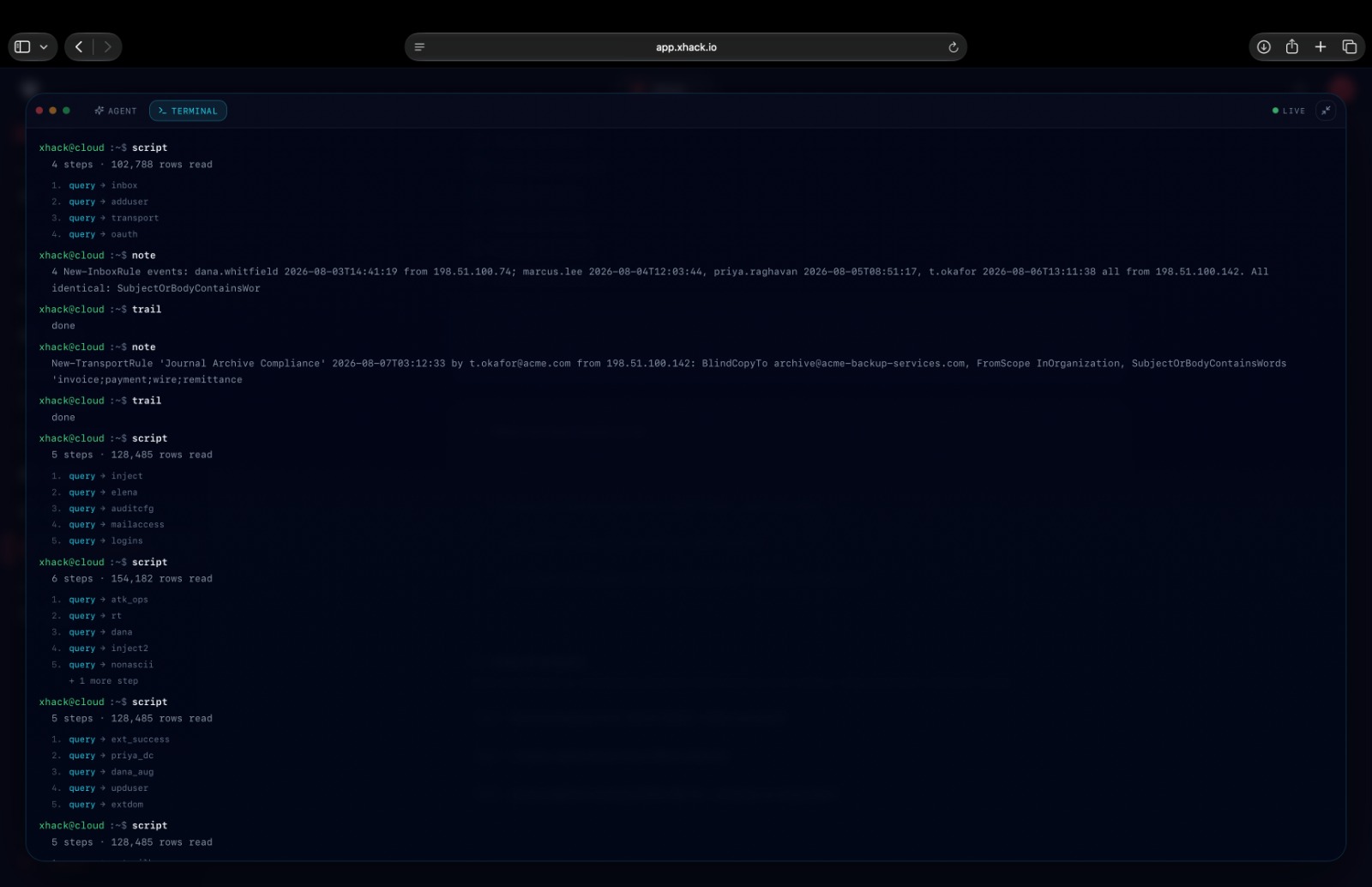 Live Terminal View